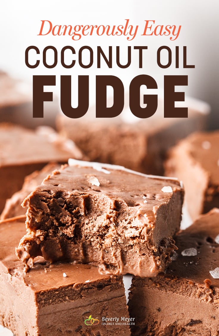 A plate of easy coconut oil fudge