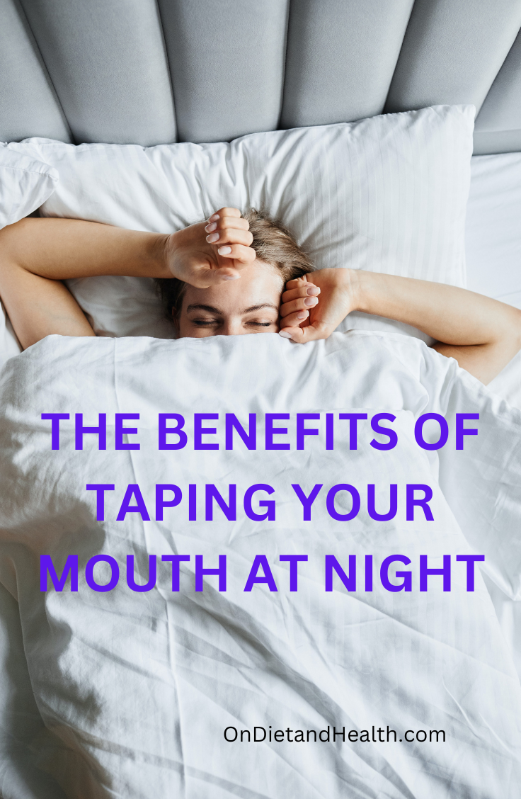 A woman wakes from a good night's sleep after taping her mouth at night