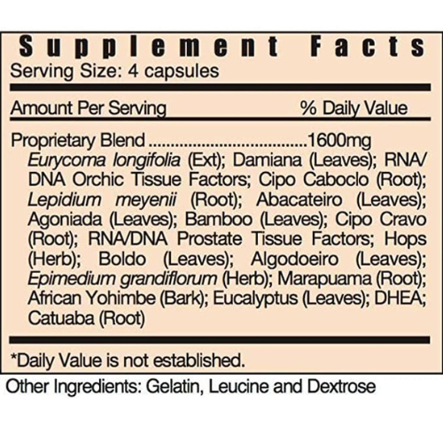 Systemic Formulas M+ rear label ingredients