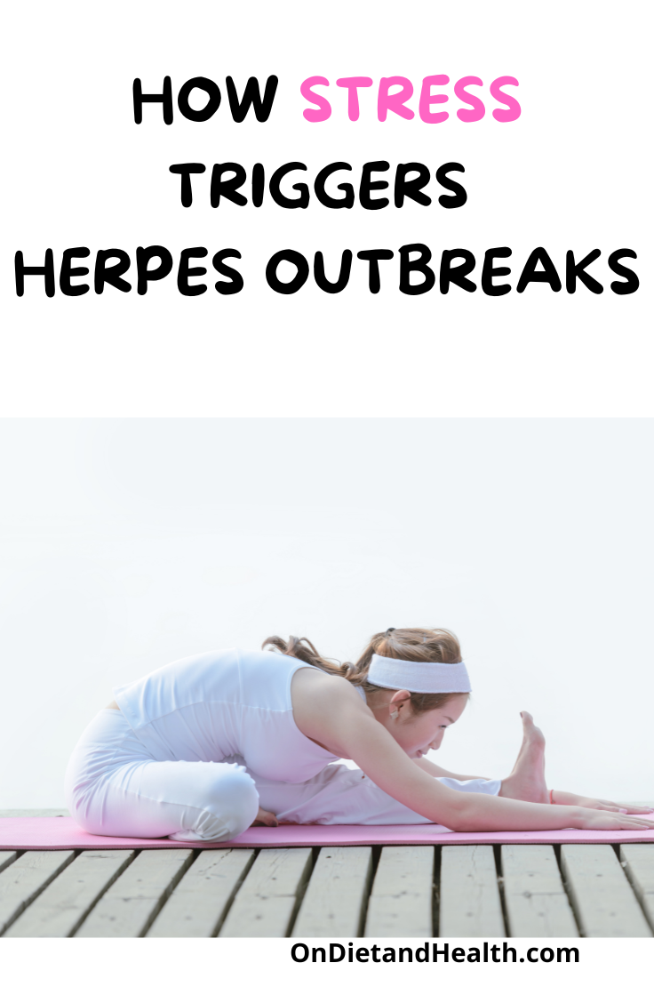 Woman doing yoga to relieve stress