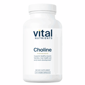 A bottle of Vital Nutrients Choline