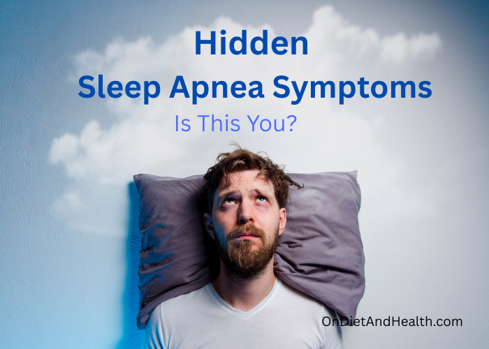 Man in bed looking tired from sleep apnea